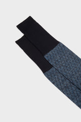 SOCKS ANTEO, 75% COTTON 25% LINEN, NAVY,
