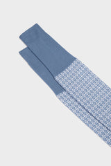 SOCKS ILARIO, 100% COTTON, LIGHT BLUE WHITE.