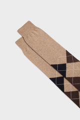 SOCKS LUCA, 100% COTTON, BEIGE.