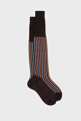 SOCKS MAURO, 100% COTTON, DARK BROWN