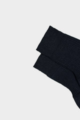 CALZA SARA, 90% LINO 10% NYLON, NAVY.