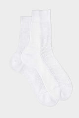 CALZA SARA, 90% LINO 10% NYLON, OFF WHITE.