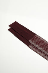 SOCKS MOSAICO, 100% COTTON, BURGUNDY.