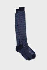 SOCKS EGON.WOOL 75% CASHMERE 25%, BLUE-OCEAN.