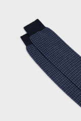 SOCKS EGON.WOOL 75% CASHMERE 25%, BLUE-OCEAN.