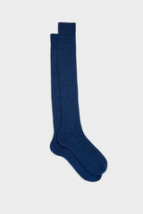 SOCKS LUPO. WOOL BLEND, SOLID COLOR, AVIO MELANGE.