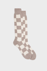 SOCKS ADAMO. WOOL 90% NYLON 10%, BEIGE-IVORY.