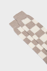 SOCKS ADAMO. WOOL 90% NYLON 10%, BEIGE-IVORY.