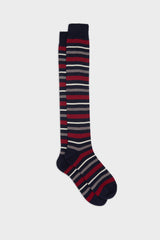 SOCKS TITO. 90% WOOL 10% NYLON, BLUE-GREY-RED-WHITE