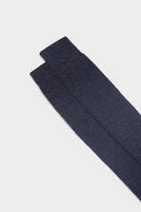 SOCKS ASCANIO. WOOL BLEND. SOLID COLOR, DEEP BLUE.