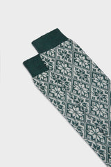 SOCKS ASTRUM. WOOL BLEND, GREEN WHITE