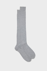 SOCKS BIAGIO WITH BRAID. WOOL 90% POLYAMIDE 10%, GREY