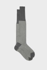 SOCKS GIULIO. 100% COTTON. HERRINGBONE, MEDIUM GREY
