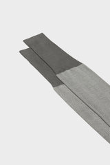 SOCKS GIULIO. 100% COTTON. HERRINGBONE, MEDIUM GREY