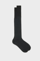 Bresciani Mario socks in mercerised Egyptian cotton, featuring a full black vanisee pattern.