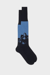 SOCKS GIOCONDA. 100% COTTON, NAVY