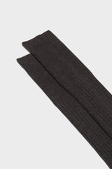 SOCKS QUIRINALE. 70% CASHMERE 30% SILK, DARK GREY