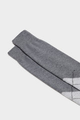 SOCKS LAPO, 90% WOOL 10% POLYAMIDE, ARGYLE, GREY-PEARL-CREAM-BLACK.