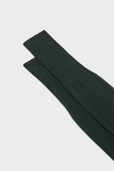 Close-up of the ribbed cuff on Bresciani Lorenzo socks, in a solid forest green color.