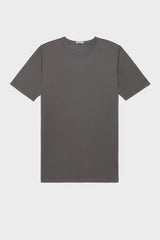 MAGLIA GIROCOLLO. 100% COTONE, MANICA CORTA, GREY.