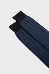 SOCKS ALESSIO, 90%WOOL 10%NYLON, BLUE.