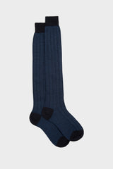 SOCKS ALESSIO, 90%WOOL 10%NYLON, BLUE.