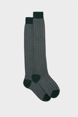 SOCKS ALESSIO, 90%WOOL 10%NYLON, GREEN.
