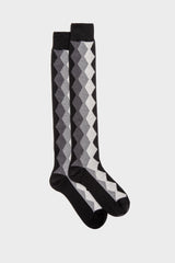 SOCKS CORRADO, 90%WOOL 10%NYLON, BLACK.
