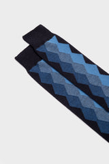 SOCKS CORRADO, 90%WOOL 10%NYLON, BLUE.