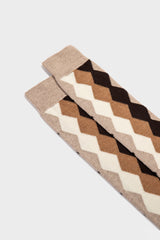 SOCKS CORRADO, 90%WOOL 10%NYLON, BROWN.