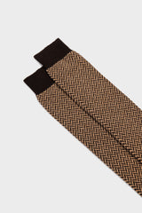 CALZA DAVIDE, 75%LANA 25% CASHMERE, CAFFE'.