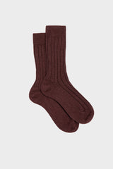 CALZA GENNY, 100% CASHMERE, BORDEAUX.