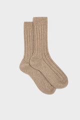 CALZA GENNY, 100% CASHMERE, BROWN.