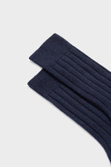 CALZA GENNY, 100% CASHMERE, DEEP BLUE.