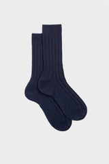 CALZA GENNY, 100% CASHMERE, DEEP BLUE.