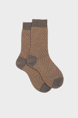 CALZA GIADA, 90% LANA 10% NYLON, BEAVER.