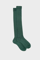 CALZA SILVIA, 90% LANA 10% NYLON, DARK PINE GREEN.
