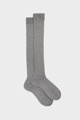 CALZA SILVIA, 90% LANA 10% NYLON, SILVER.
