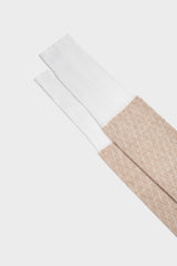 SOCKS ANTEO, 75% COTTON 25% LINEN, CREAM.