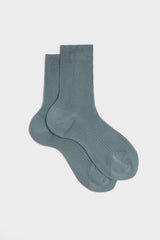 CALZA GAIA, 100% COTONE, TEAL.