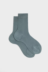 SOCKS SARA, 90% LINEN 10% NYLON, TEAL.