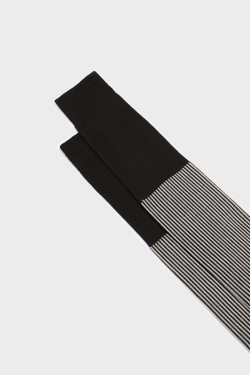 SOCKS ENEA, 100% COTTON, CHOCOLATE - SAND