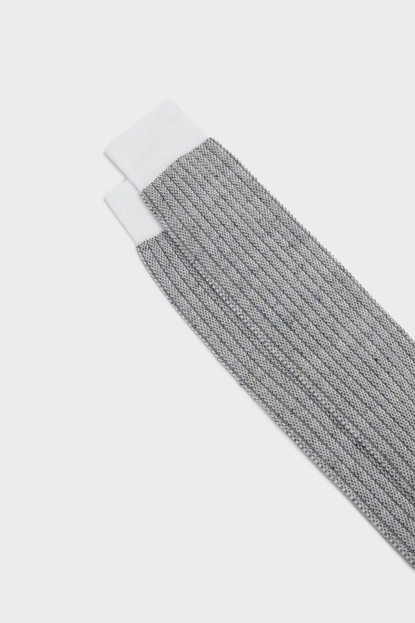 SOCKS MICHELE. 75% COTTON, 25% LINEN, WHITE - JEANS