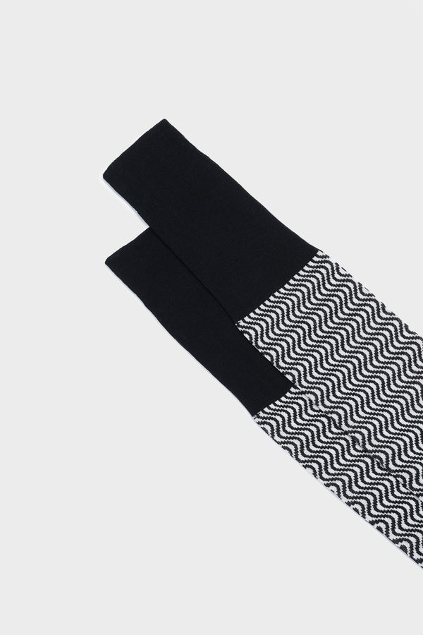 SOCKS REMO. 100% COTTON, NAVY - WHITE