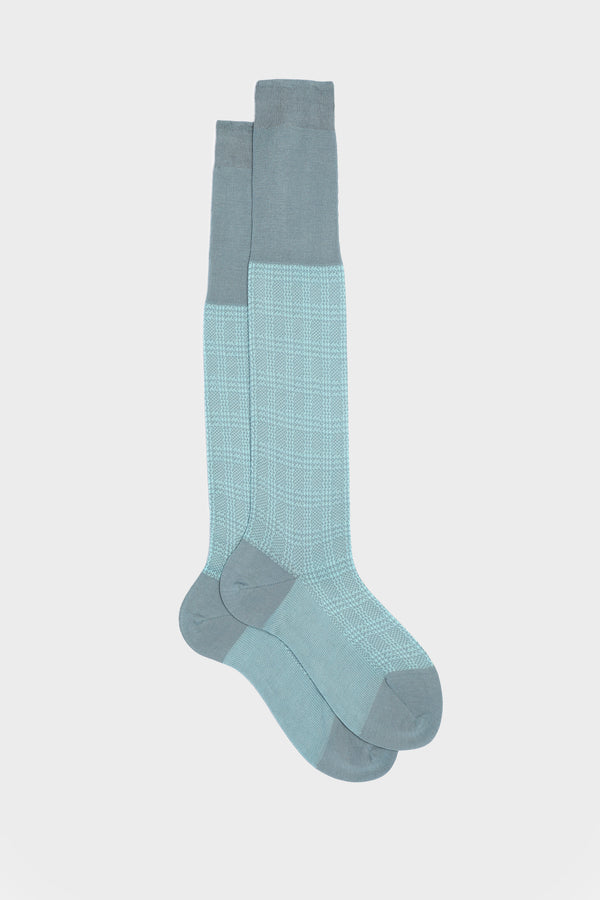SOCKS SILVIO. 100% COTTON, TEAL - AQUAMARINE