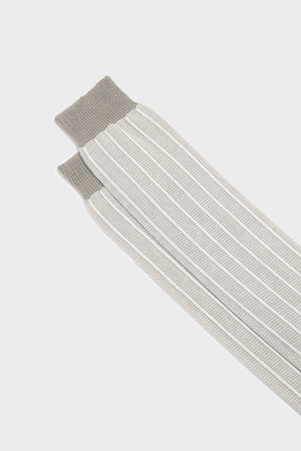 SOCKS SIMONE. 100% COTTON, PEARL - WHITE