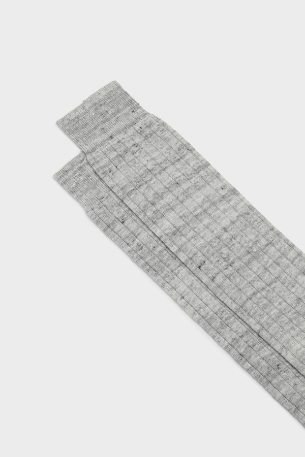 SOCKS VALERIO.90% LINEN, 10% NYLON, SOLID COLOR, PEARL GREY