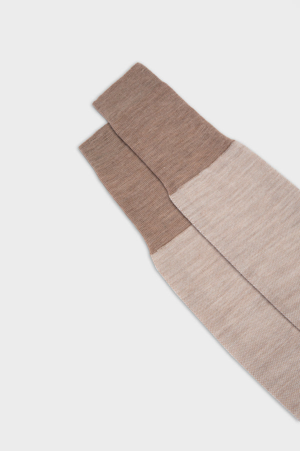 SOCKS BRANDO. WOOL 80% NYLON 20%, BEIGE.