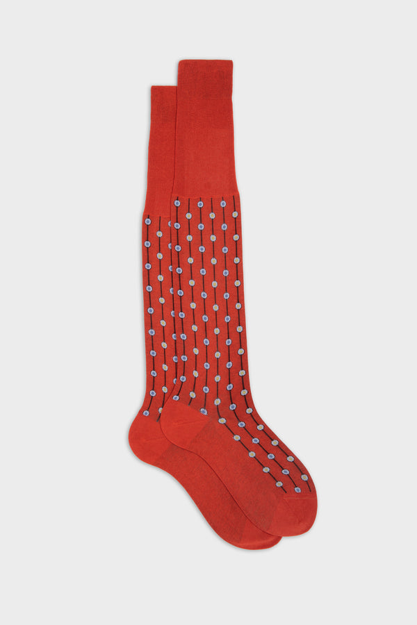 SOCKS PAVONE. 100% COTTON, ORANGE.