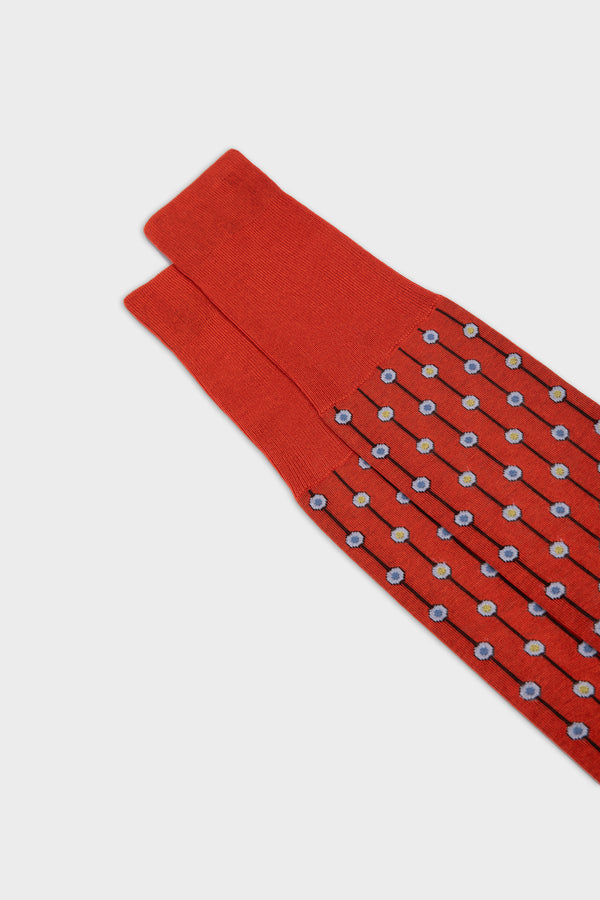 SOCKS PAVONE. 100% COTTON, ORANGE.